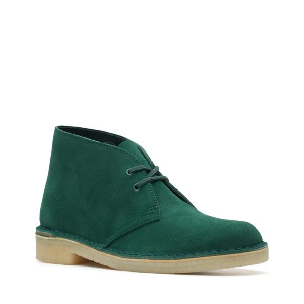 Clarks Womens Desert Boot Ankle Boots Green | UK-1594308